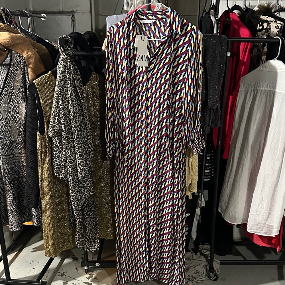 Zara Multicolor Long Sleeve Dress